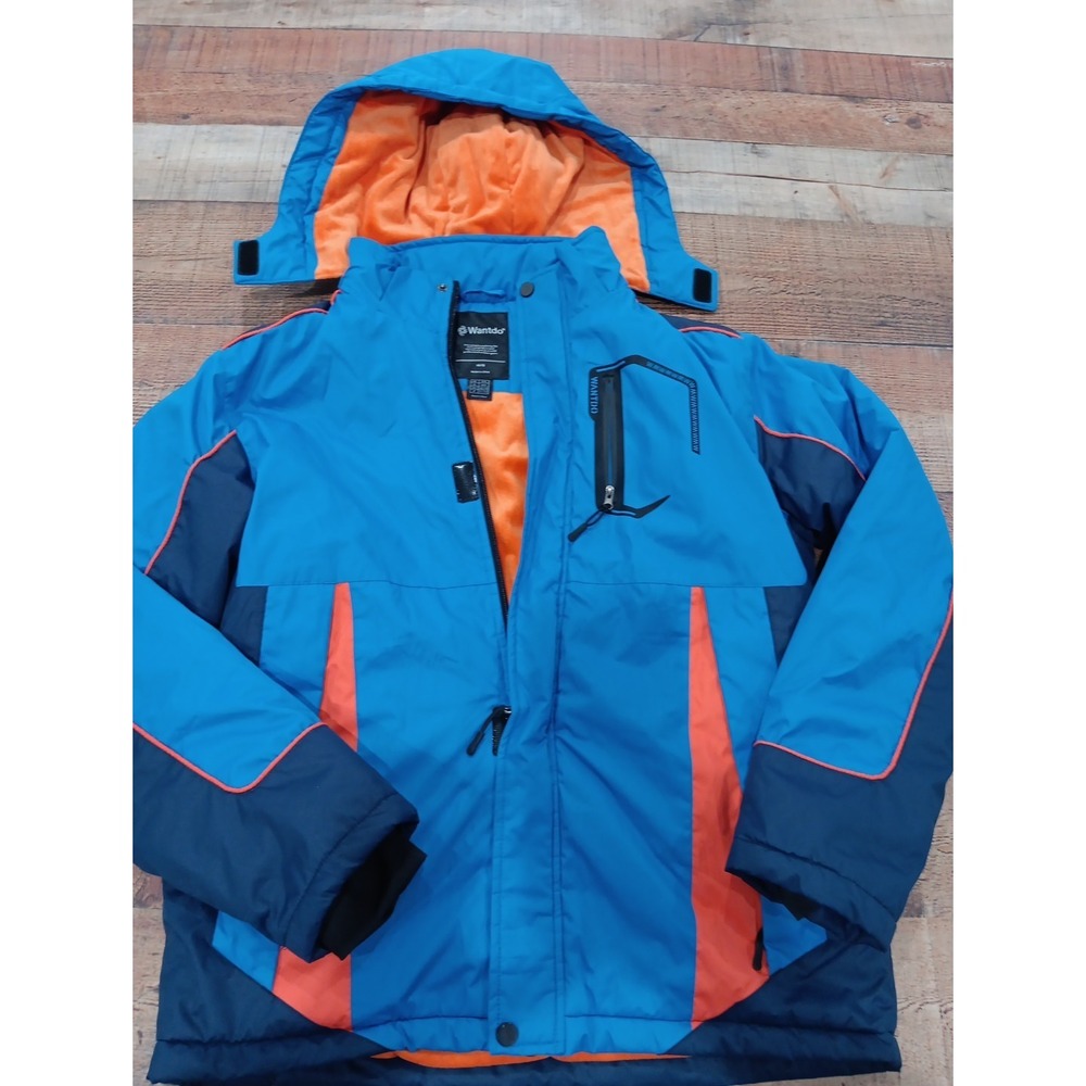 Wantdo Boys Waterproof Rain Coat Warm Winter Jacket Coat Snowboard Jacket Fleece